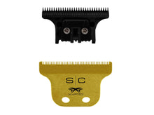 Load image into Gallery viewer, SC Stylecraft Classic Gold Titanium X-Pro Fixed Trimmer Blade with THE ONE Moving Black Diamond DLC Deep Tooth Cutter
