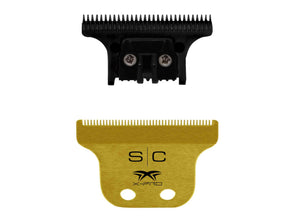 SC Stylecraft Classic Gold Titanium X-Pro Fixed Trimmer Blade with THE ONE Moving Black Diamond DLC Deep Tooth Cutter