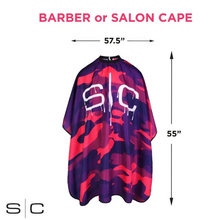 Load image into Gallery viewer, StyleCraft Waterproof Barber/Stylist Cape - Pink Camo
